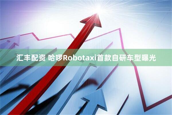 汇丰配资 哈啰Robotaxi首款自研车型曝光